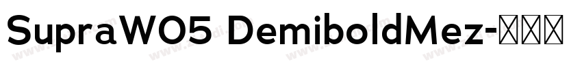 SupraW05 DemiboldMez字体转换